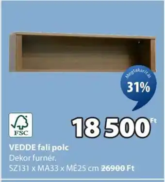 JYSK VEDDE FALI POLC ajánlat