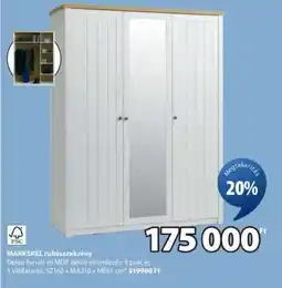 JYSK MARKSKEL ruhásszekrény ajánlat