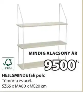 JYSK HEJLSMINDE fali polc ajánlat