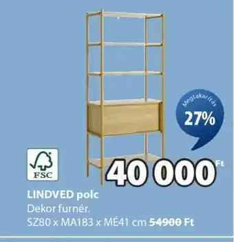 JYSK LINDVED polc ajánlat