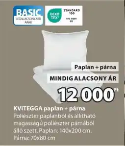 JYSK KVITEGGA paplan + párna ajánlat