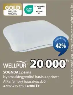 JYSK WELLPUR SOGNDAL párna ajánlat
