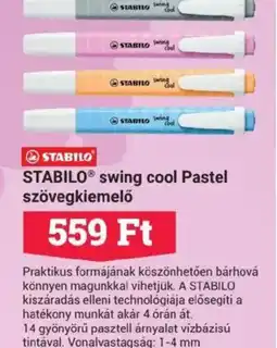 Office Depot STABILOⓇ Swing cool Pastel szövegkiemelő ajánlat