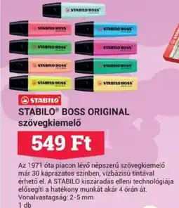 Office Depot STABILOⓇ BOSS ORIGINAL szövegkiemelő ajánlat