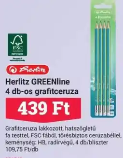 Office Depot Herlitz GREENline 4 db-os grafitceruza ajánlat