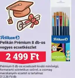 Office Depot Pelikán Prémium 8 db-os vegyes ecsetkészlet ajánlat