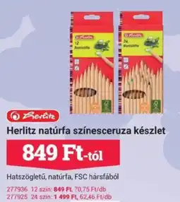 Office Depot Herlitz natúrfa színesceruza készlet ajánlat