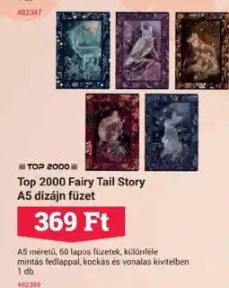 Office Depot Top 2000 Fairy Tail Story A5 dizájn füzet ajánlat
