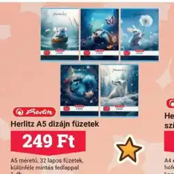 Office Depot Herlitz A5 dizájn füzetek ajánlat