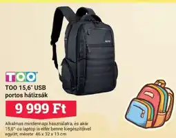 Office Depot TOO 15,6" USB portos hátizsák ajánlat