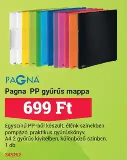 Office Depot Pagna PP gyűrűs mappa ajánlat