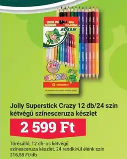 Office Depot Jolly Superstick Crazy 12 db/24 szín kétvégű színesceruza készlet ajánlat