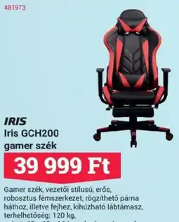 Office Depot IRIS Iris GCH200 gamer szék ajánlat
