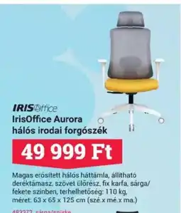 Office Depot IrisOffice Aurora hálós irodai forgószék ajánlat