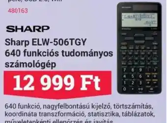 Office Depot Sharp ELW-506TGY 640 funkciós tudományos ajánlat