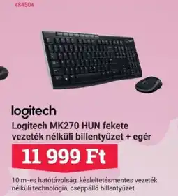 Office Depot Logitech MK270 HUN fekete vezeték nélküli ajánlat