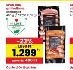 Spar Spar BBQ grillkolbász ajánlat