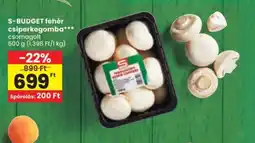 Spar S-Budget fehér csiperkegomba ajánlat