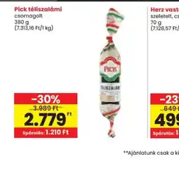 Spar Pick téliszalámi ajánlat
