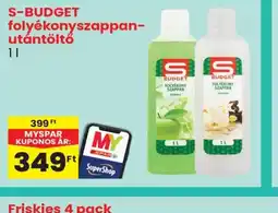 Spar S-Budget folyékonyszappan-utántöltő ajánlat