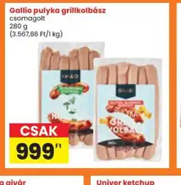 Spar Gallio pulyka grillkolbász ajánlat