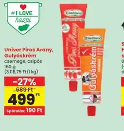 Spar Univer Piros Arany, Gulyáskrém ajánlat