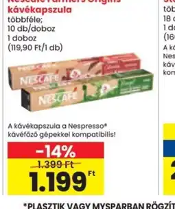 Spar Nescafé Farmers Origins kávékapszula ajánlat