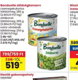 Spar Bonduelle zöldségkonzerv ajánlat