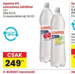Spar Apenta 0% szénsavas üdítőital ajánlat