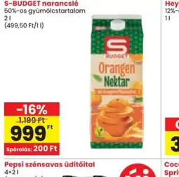 Spar S-Budget narancslé ajánlat