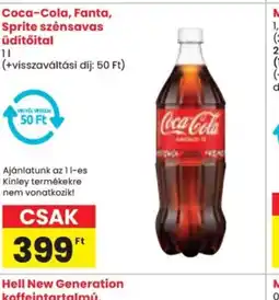 Spar Coca-Cola, Fanta, Sprite szénsavas üdítőital ajánlat