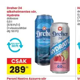 Spar Dreher 24 alkoholmentes sör ajánlat