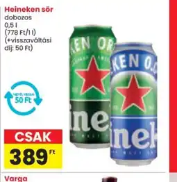 Spar Heineken sör dobozos ajánlat