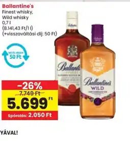 Spar Ballantine's Finest whisky, Wild whisky ajánlat