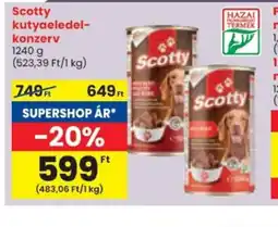 Spar Scotty kutyaeledel-konzerv ajánlat