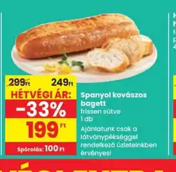 Spar Spanyol kovászos bagett ajánlat