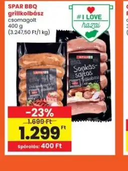 Interspar Spar BBQ grillkolbász ajánlat