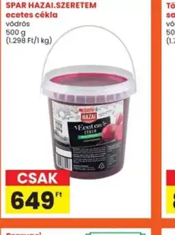 Interspar Spar Hazaiszeretem ecetes cékla ajánlat