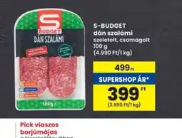 Interspar S-Budget dán szalámi ajánlat