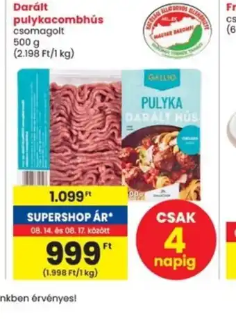 Interspar Darált pulykacombhús ajánlat
