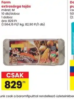 Interspar Farm extrasárga tojás ajánlat