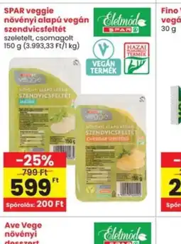 Interspar Spar Veggie növényi alapú vegán szendvicsfeltét ajánlat