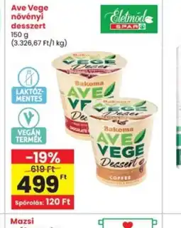 Interspar Ave Vege növényi desszert ajánlat