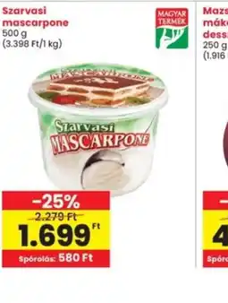 Interspar Szarvasi mascarpone ajánlat