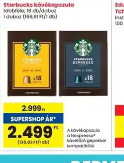 Interspar Starbucks kávékapszula ajánlat