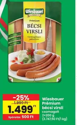 Interspar Wiesbauer Prémium bécsi virsli ajánlat