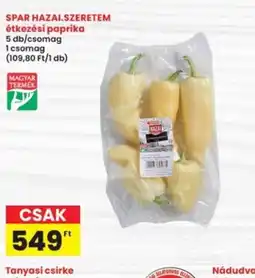 Interspar Spar Hazaiszeretem étkezési paprika ajánlat