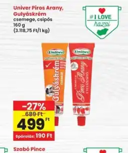 Interspar Univer Piros Arany, Gulyáskrém ajánlat