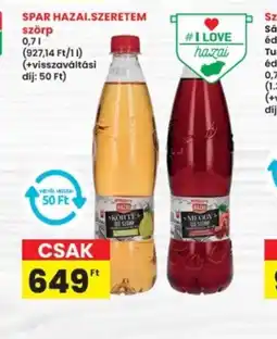 Interspar Spar Hazai Szeretem Szörp ajánlat