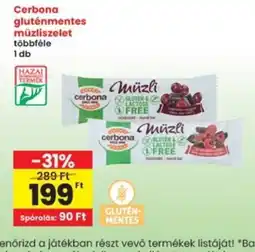 Interspar Cerbona gluténmentes müzliszelet ajánlat